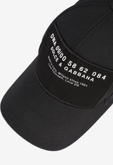 Dolce & Gabbana Logo Patch Cotton Baseball Cap Black GH590A GEV10 N0000