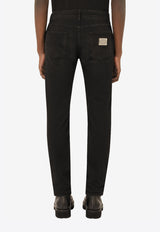 Dolce & Gabbana Slim-Fit Stretch Jeans Black GWNDCD G8EF6 S9001