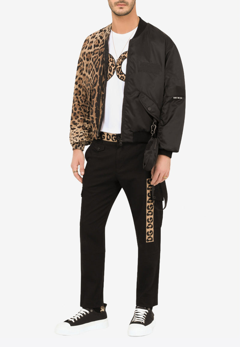 Dolce & Gabbana DG Patch Cotton Cargo Pants Black GYA8EZ FUFJU N0000
