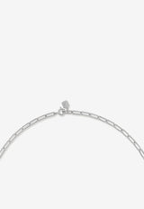 Adornmonde Harper Pearl Chain Necklace Silver ADM158SS