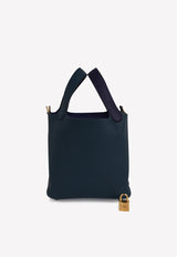 Hermès Picotin Lock 18 Tote in Vert Cypress, Blue Nuit and Black Clemence with Gold Hardware Vert Cypress / Blue Nuit / Black HPL18TVCBNBCGH