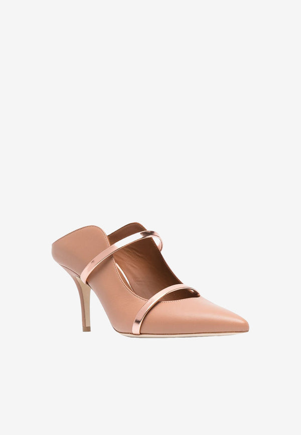 Malone Souliers Maureen 70 Mules in Nappa Leather Rose Gold MAUREEN70-69ROSE GOLD