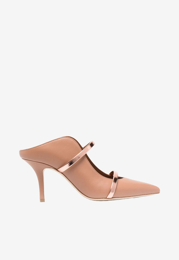 Malone Souliers Maureen 70 Mules in Nappa Leather Rose Gold MAUREEN70-69ROSE GOLD