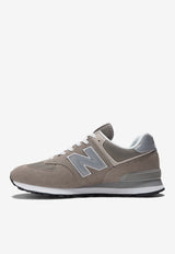 New Balance 574 Core Low-Top Sneakers in Gray with White ML574EVG