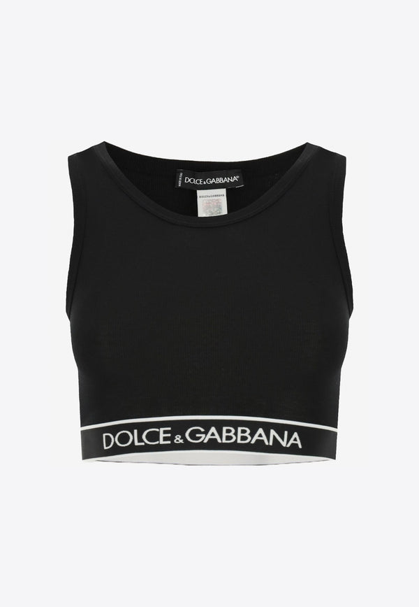 Dolce & Gabbana Black Logo Cotton Brassiere Top O7B05T FUGF5 N0000