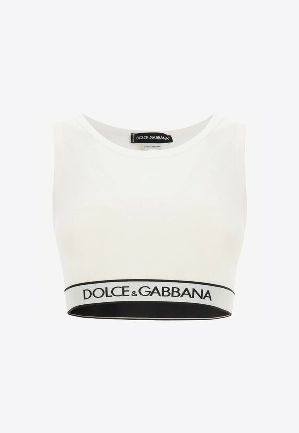 Dolce & Gabbana White Logo Cotton Brassiere Top O7B05T FUGF5 W0800