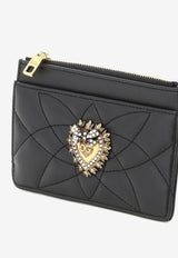 Dolce & Gabbana Medium Devotion Quilted Nappa Leather Cardholder Black BI1261 AV967 80999