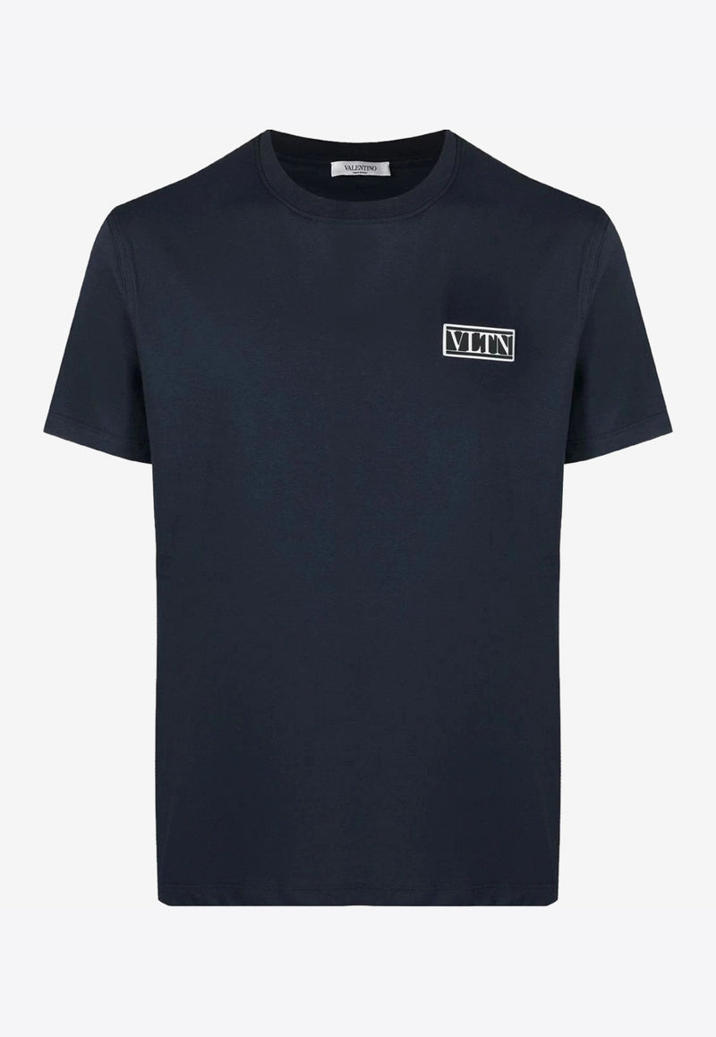 Valentino Blue VLTN Logo patch T-shirt WV3MG08G6LC NB4