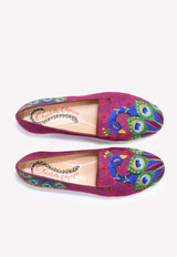 Peacock Leather Flats